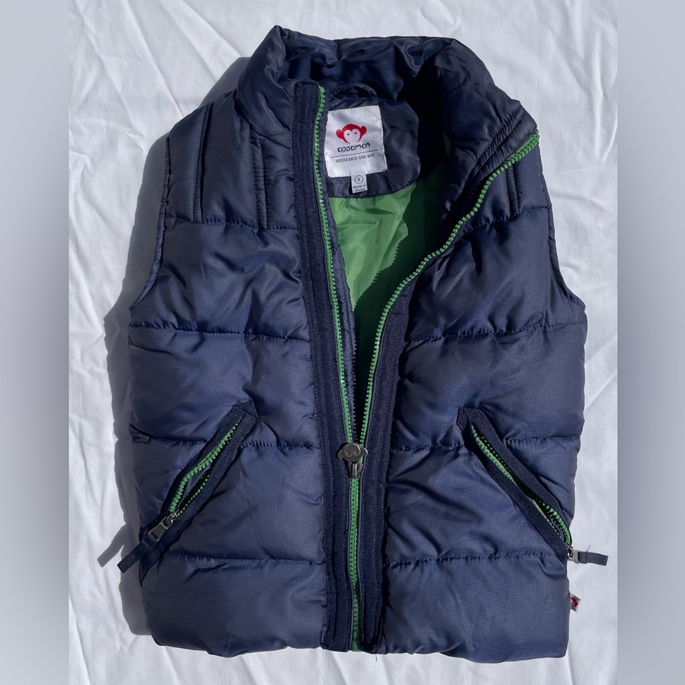 Appaman Boys Navy Puffer Vest, Size 6